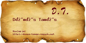 Dömös Tamás névjegykártya