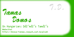 tamas domos business card